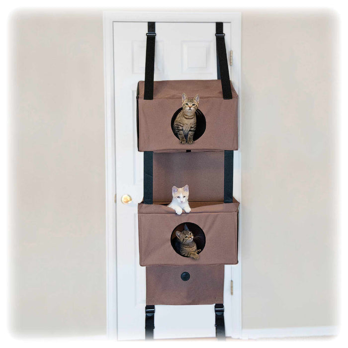 K&H Pet Products Hangin' Feline Funhouse Cat Furniture, Tan, Small, 70" X 22" X 12" - PCFZ - Tan - Small - 1