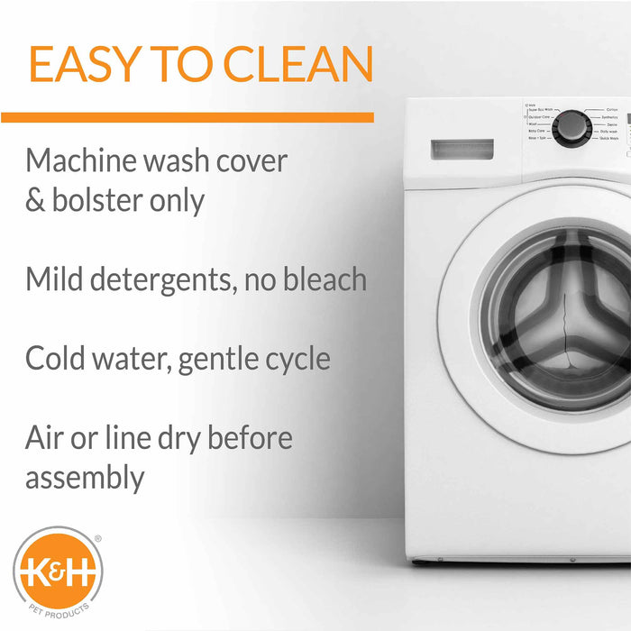 K&H Pet Products Original Bolster Pet Cot Elevated Pet Bed - PCGB - Chocolate/Black - Large - 7