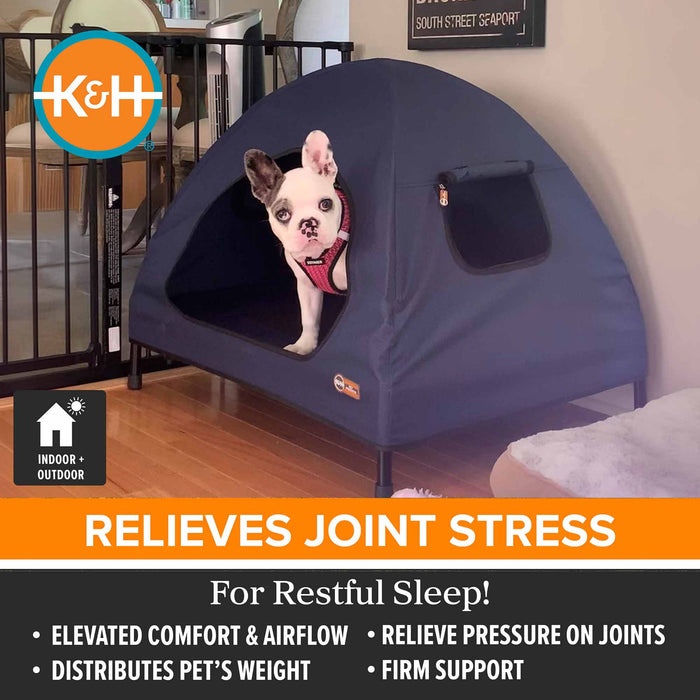 K&H Pet Products Original Pet Cot House - PCGK - Navy Blue - Medium - 17