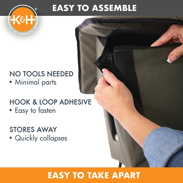 K&H Pet Products Outdoor Heated Kitty House Cat Shelter - PCV3 - Red - 19" x 22" x 17" - 15