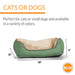 K&H Pet Products Self - Warming Lounge Sleeper Pet Bed, Sage/Tan, Small, 16" X 20" - PCGV - Sage/Tan - Small - 3