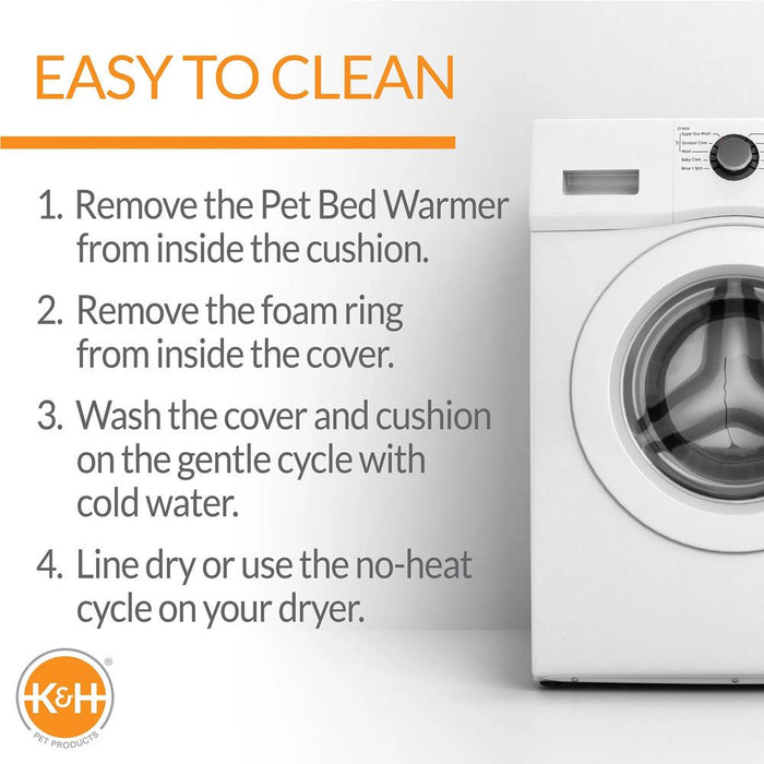 K&H Pet Products Thermo - Kitty Bed Indoor Heated Cat Bed – Safe, Energy Efficient & Washable - PCT7 - Mocha - Small - 16"D - 5