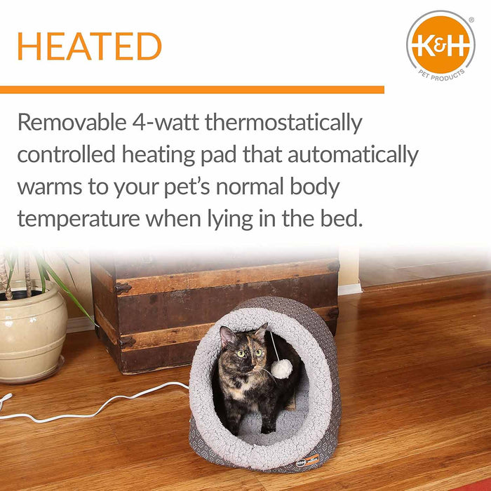 K&H Pet Products Thermo - Pet Cave Heated Cat Bed – Plush Cat Cave & Tunnel for Cats and Small Dogs - Jeffers - Home Goods & Gifts > Seasonal Holiday Decor