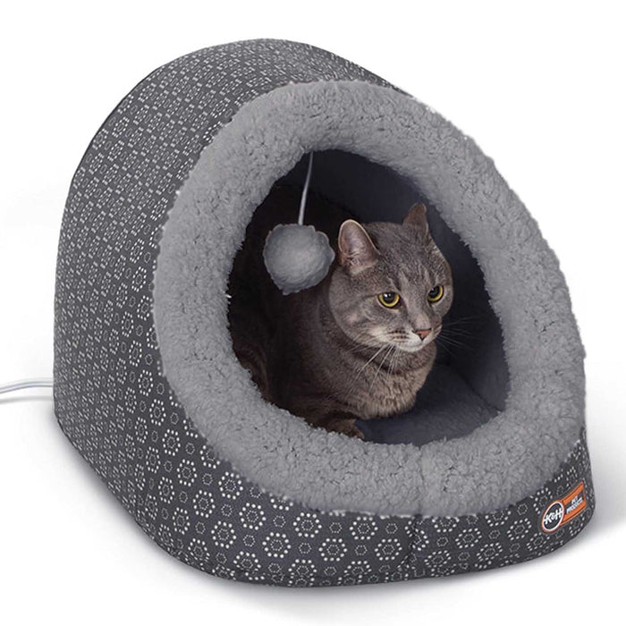 K&H Pet Products Thermo - Pet Cave Heated Cat Bed – Plush Cat Cave & Tunnel for Cats and Small Dogs - Jeffers - Home Goods & Gifts > Seasonal Holiday Decor