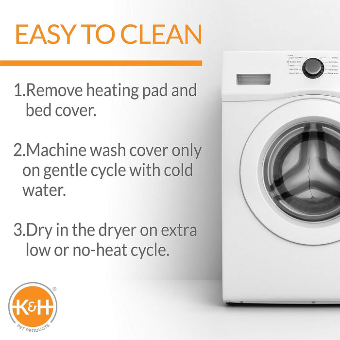 K&H Thermo - Kitty Cuddle Up Cat Bed – Indoor Heated Cat Bed with Low - Wall Design, Soft Foam Base & Removable Washable Cover - Jeffers - Home Goods & Gifts > Seasonal Holiday Decor