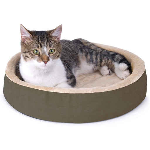 K&H Thermo - Kitty Cuddle Up Cat Bed – Indoor Heated Cat Bed with Low - Wall Design, Soft Foam Base & Removable Washable Cover - Jeffers - Home Goods & Gifts > Seasonal Holiday Decor