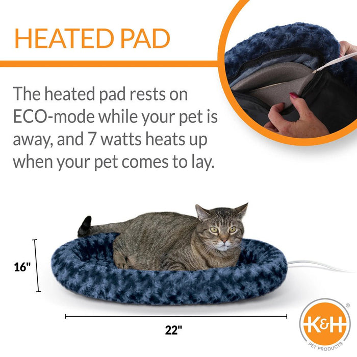 K&H Thermo - Kitty Fashion Splash Heated Cat Bed – Orthopedic, Energy - Efficient, Plush Indoor Cat Bed, Machine Washable - Jeffers - Home Goods & Gifts > Seasonal Holiday Decor
