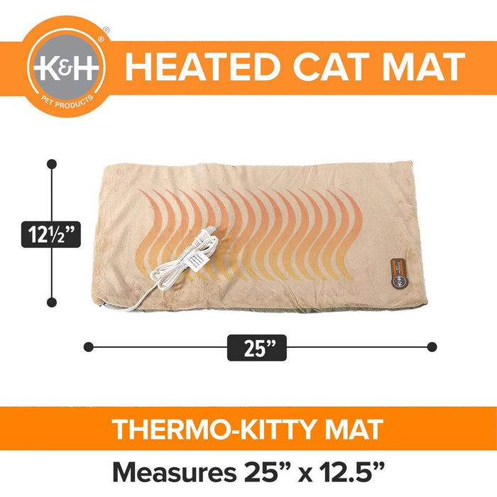 K&H Thermo - Kitty Heated Cat Bed – Energy - Efficient, MET Certified Indoor Cat Warming Mat - Jeffers - Home Goods & Gifts > Seasonal Holiday Decor