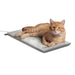 K&H Thermo - Kitty Heated Cat Bed – Energy - Efficient, MET Certified Indoor Cat Warming Mat - PCUK - Grey - 12.5" x 25" - 11
