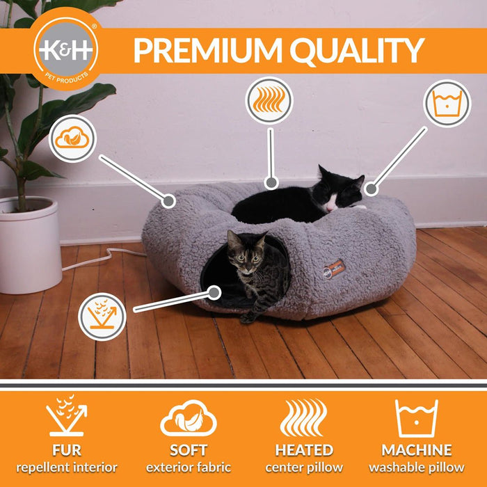 K&H Thermo - Kitty Heated Cat Tunnel – Indoor Heated Cat Bed and Play Tunnel with Machine Washable Pillow - Jeffers - Home Goods & Gifts > Seasonal Holiday Decor