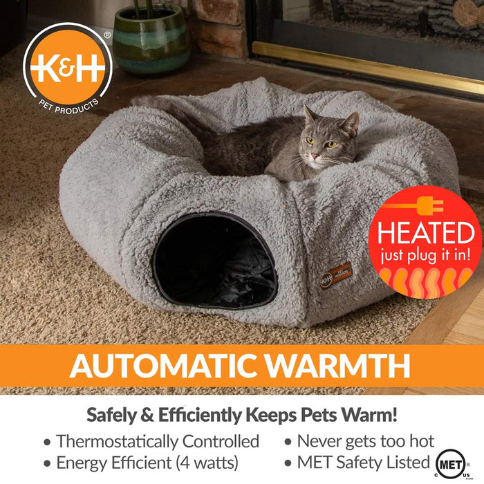 K&H Thermo - Kitty Heated Cat Tunnel – Indoor Heated Cat Bed and Play Tunnel with Machine Washable Pillow - Jeffers - Home Goods & Gifts > Seasonal Holiday Decor