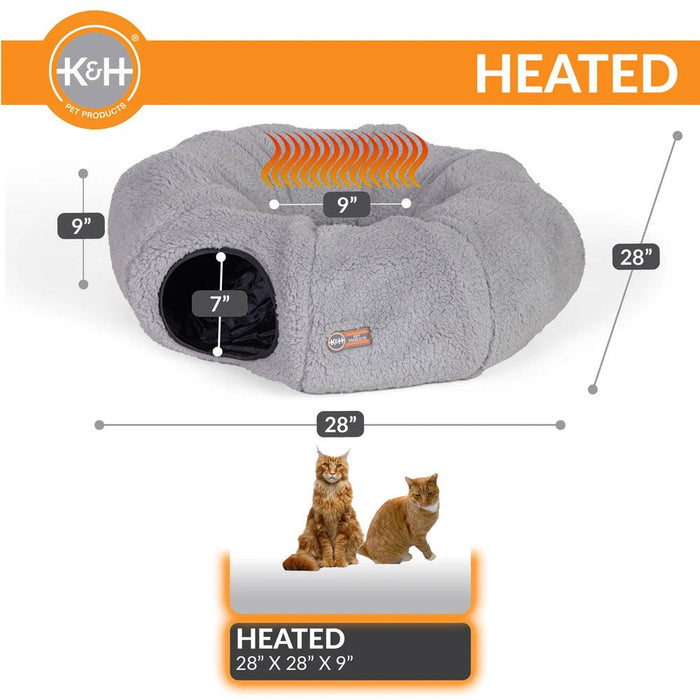K&H Thermo - Kitty Heated Cat Tunnel – Indoor Heated Cat Bed and Play Tunnel with Machine Washable Pillow - Jeffers - Home Goods & Gifts > Seasonal Holiday Decor