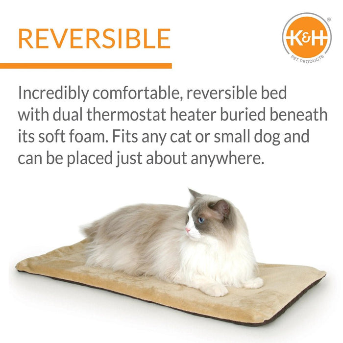 K&H Thermo - Kitty Mat Heated Cat Bed – Indoor Reversible Heated Cat Mat, Low - Wattage, Machine Washable, Cozy Nap Pad - Jeffers - Home Goods & Gifts > Seasonal Holiday Decor