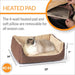 K&H Thermo - Pet Cuddle Cushion Heated Pet Bed – Indoor Heated Sofa - Style Bed for Cats & Small Dogs with Removable Cushion - Jeffers - Home Goods & Gifts > Seasonal Holiday Decor