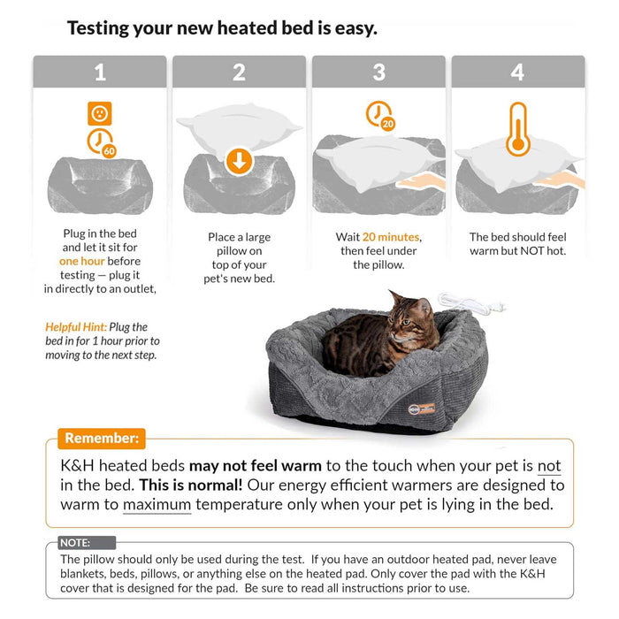 K&H Thermo - Pet Lounge Sleeper Heated Cat & Small Dog Bed – Plush, Non - Slip, Machine Washable Indoor Pet Bed - Jeffers - Home Goods & Gifts > Seasonal Holiday Decor