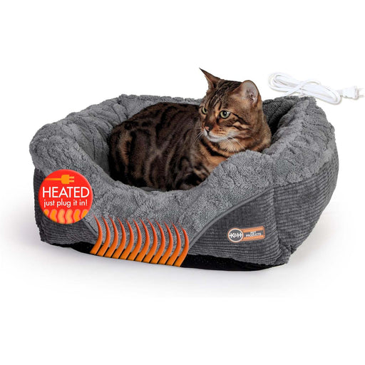 K&H Thermo - Pet Lounge Sleeper Heated Cat & Small Dog Bed – Plush, Non - Slip, Machine Washable Indoor Pet Bed - Jeffers - Home Goods & Gifts > Seasonal Holiday Decor