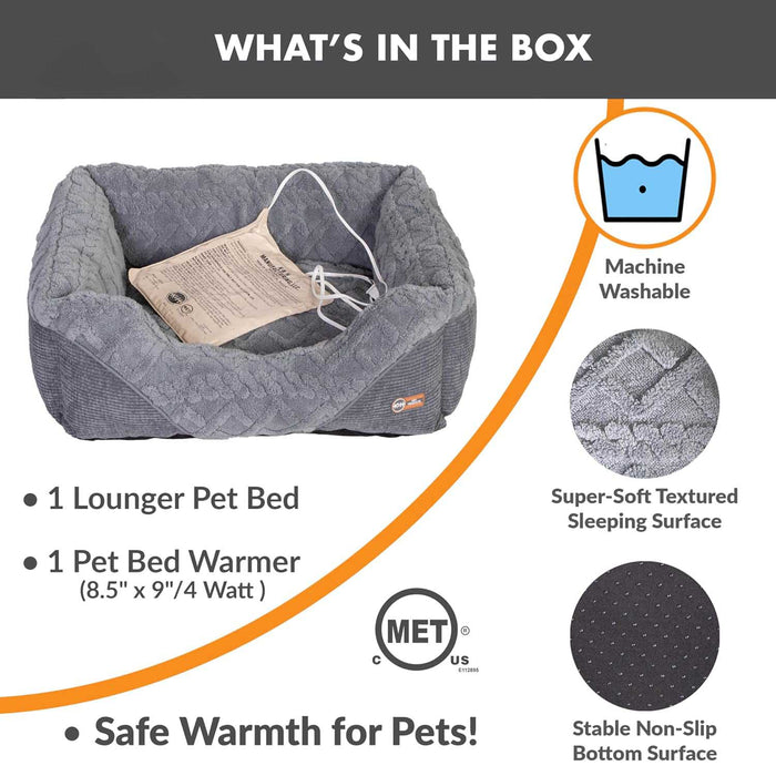 K&H Thermo - Pet Lounge Sleeper Heated Cat & Small Dog Bed – Plush, Non - Slip, Machine Washable Indoor Pet Bed - Jeffers - Home Goods & Gifts > Seasonal Holiday Decor
