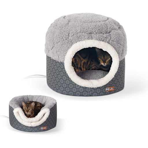 K&H Thermo - Pet Nest Heated Cat Bed – Soft Plush Indoor Cat Cave for Cats and Small Dogs, Machine Washable - Jeffers - Home Goods & Gifts > Seasonal Holiday Decor