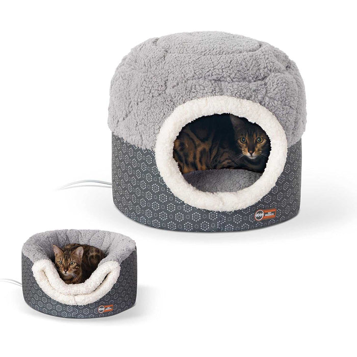 K&H Thermo - Pet Nest Heated Cat Bed – Soft Plush Indoor Cat Cave for Cats and Small Dogs, Machine Washable - Jeffers - Home Goods & Gifts > Seasonal Holiday Decor