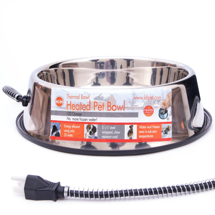 K&H Heated Water Bowl, 120 oz -   