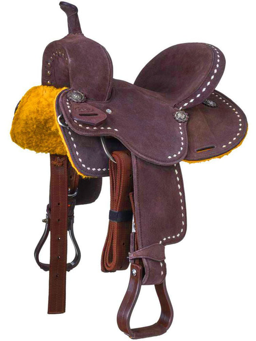 King Series Youth Stratford Suede Barrel Saddle - Jeffers - Horse Supplies > Horse Tack > Saddles