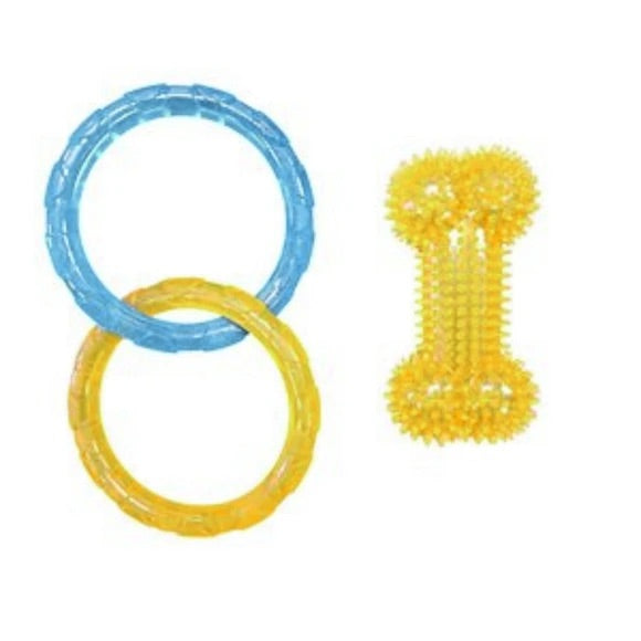 2 Piece Durable Tough Dog Chew Toy Set  