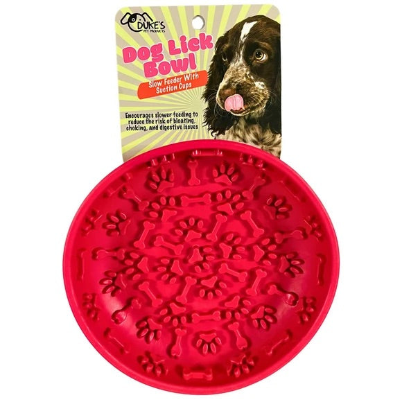 Silicone Dog Lick Bowl Slow Feeder with Suction Cups in Assorted Colors  