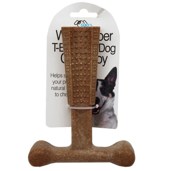 5.75 Wood Fiber T-Bone Pet Dog Chew Toy Size 5.75