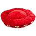 Barker & Meow 24 Luxury Pet Bed in Tartan Plaid Red Size 24"