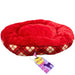 Barker & Meow 24 Luxury Pet Bed in Tartan Plaid Red Size 24"