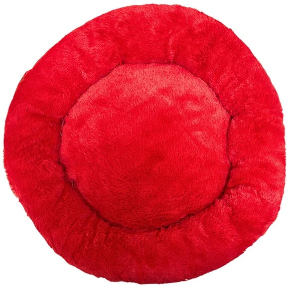 Barker & Meow 24 Luxury Pet Bed in Tartan Plaid Red Size 24"