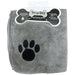 Bone Dry Embroidered Gray Microfiber Pet Robe with Adjustable Closure  