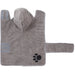 Bone Dry Embroidered Gray Microfiber Pet Robe with Adjustable Closure  