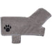 Bone Dry Embroidered Gray Microfiber Pet Robe with Adjustable Closure  