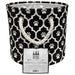 Bone Dry Polyester Round Pet Bin Size Small in Black with Lattice Paw Design  