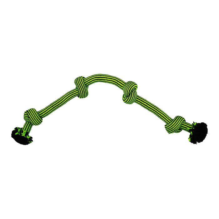Knot - n - Chew, Small/Medium - H7VY - Green/Black - 4 Knot - 5