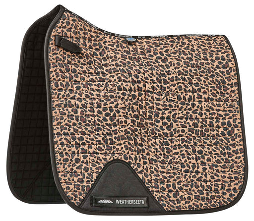 WeatherBeeta Prime Leopard Dressage Saddle Pad - Brown Leopard  