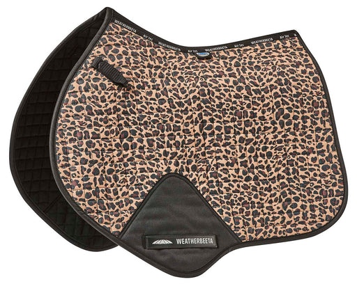 WeatherBeeta Prime Leopard Jump Shaped Saddle Pad - Brown Leopard  