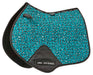 WeatherBeeta Prime Leopard Jump Shaped Saddle Pad - Turquoise Leopard  