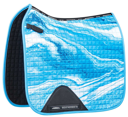 WeatherBeeta Prime Marble Dressage Saddle Pad - Blue Swirl  