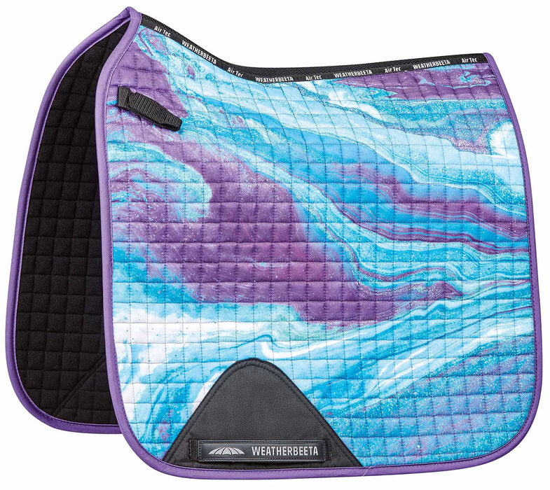 WeatherBeeta Prime Marble Dressage Saddle Pad - Purple Swirl  