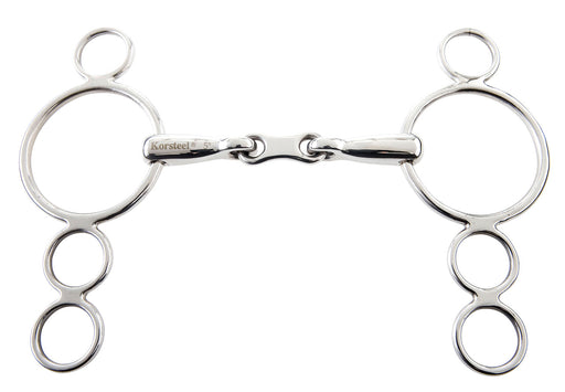 Korsteel French Link 3 Ring Dutch Gag Bit -   