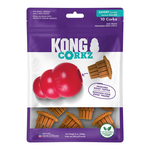 KONG Corkz Lickable Toppers for Dogs – Chicken Flavor, Fits Small, Medium & Large KONGs - K9ADE - Savory - 8 oz - 1 ct - 1