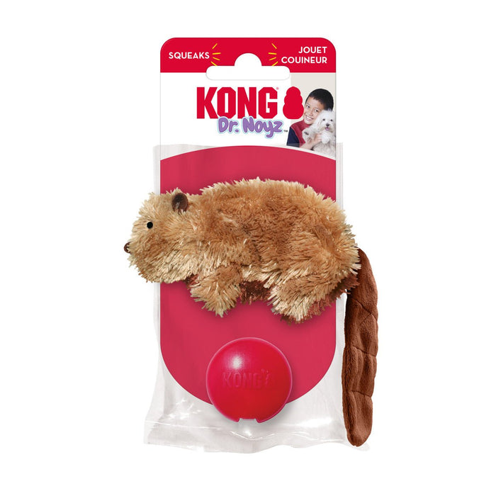 KONG Dr. Noyz X - Small Plush Dog Toys – Stuffing - Free, Soft Cuddle Toy with Removable and Extra Squeaker for Small Dogs - K912U - Beaver - XSmall - 1 ct - 25