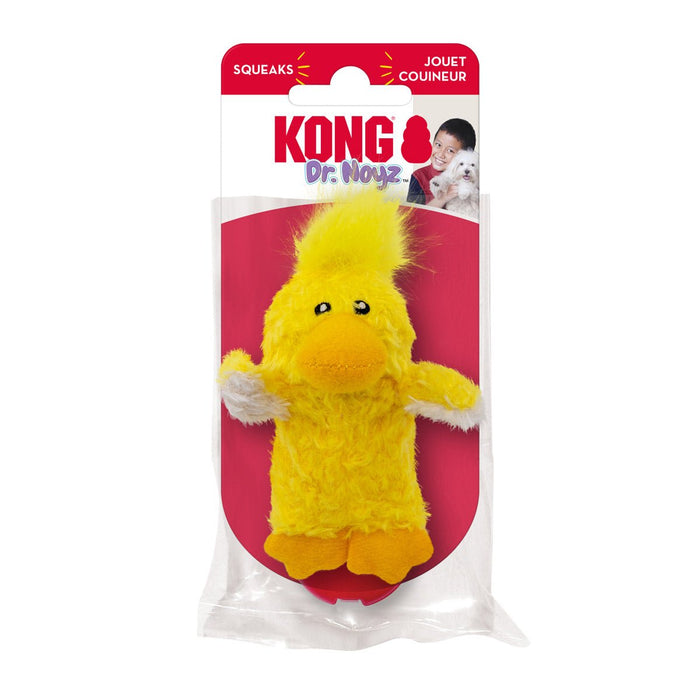 KONG Dr. Noyz X - Small Plush Dog Toys – Stuffing - Free, Soft Cuddle Toy with Removable and Extra Squeaker for Small Dogs - K9DQ - Duckie - XSmall - 1 ct - 4