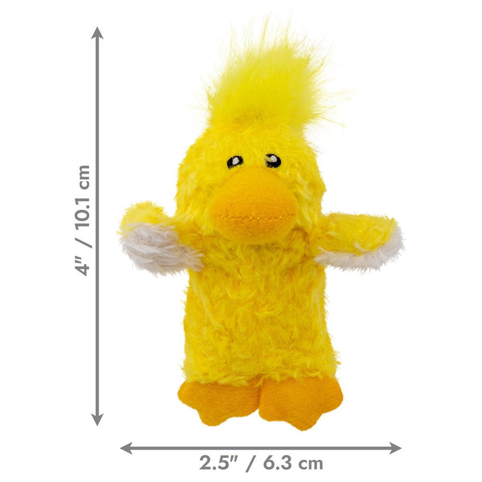 KONG Dr. Noyz X - Small Plush Dog Toys – Stuffing - Free, Soft Cuddle Toy with Removable and Extra Squeaker for Small Dogs - K9DQ - Duckie - XSmall - 1 ct - 7