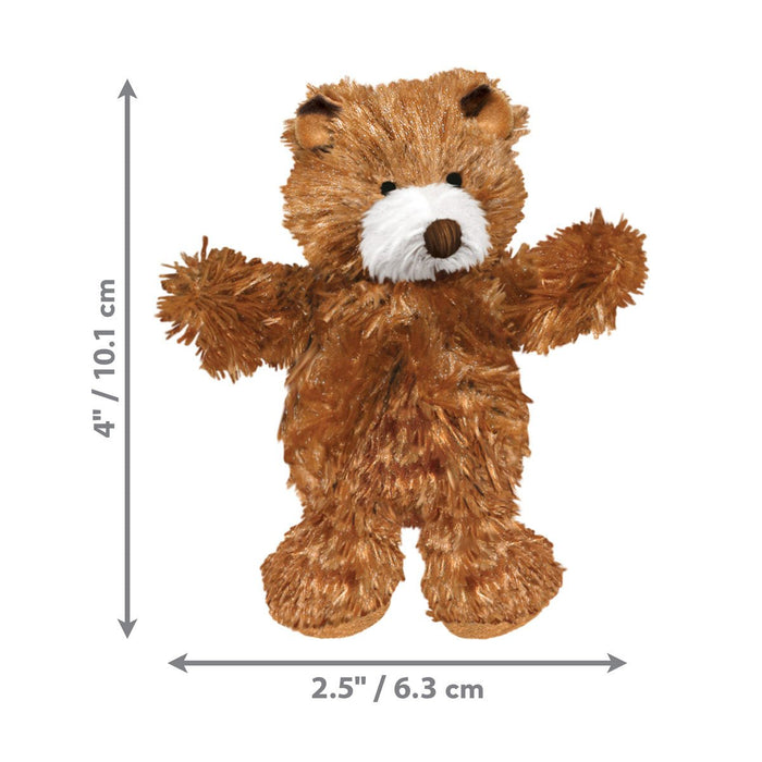 KONG Dr. Noyz X - Small Plush Dog Toys – Stuffing - Free, Soft Cuddle Toy with Removable and Extra Squeaker for Small Dogs - K9DS - Teddy Bear - XSmall - 1 ct - 19