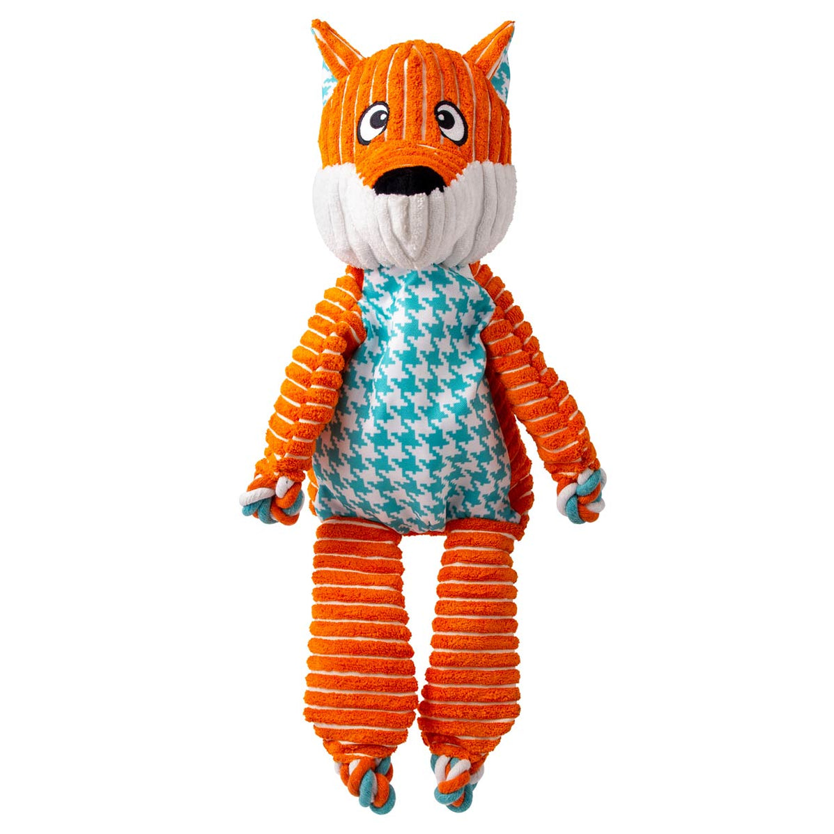 KONG Floppy Knots Fox Plush Dog Toy with Rope & Squeaker — Jeffers