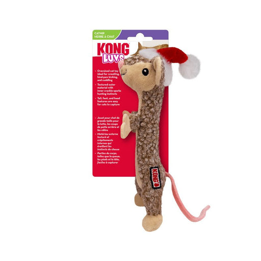 KONG Holiday Cat Luvs Mouse Plush Catnip Cat Toy - K9AA1 - Brown - One Size - 1 ct - 2