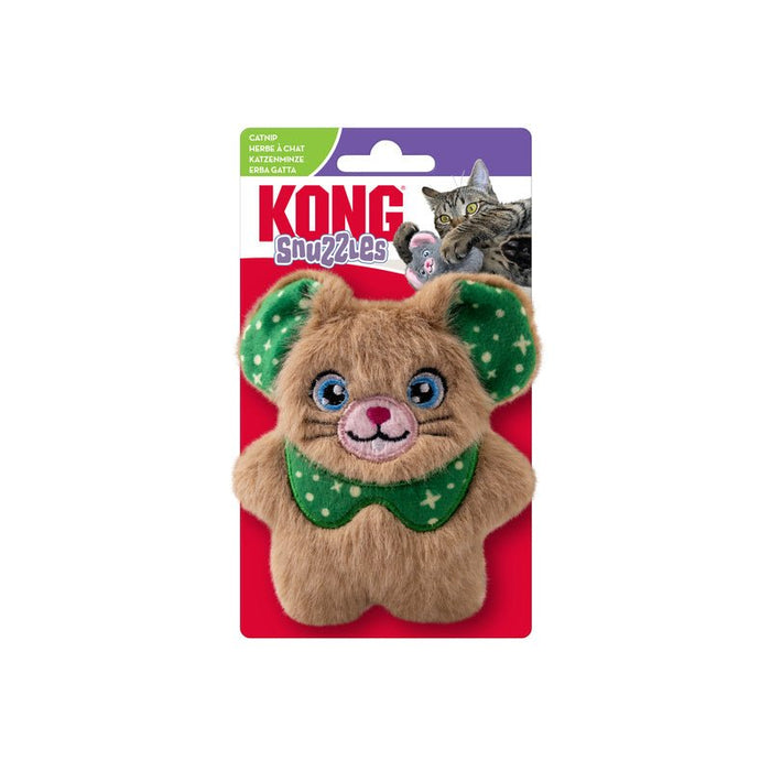 KONG Holiday Cat Snuzzles Mouse Plush Catnip Cat Toy, Assorted Colors - K9AA2 - Assorted - One Size - 1 ct - 3